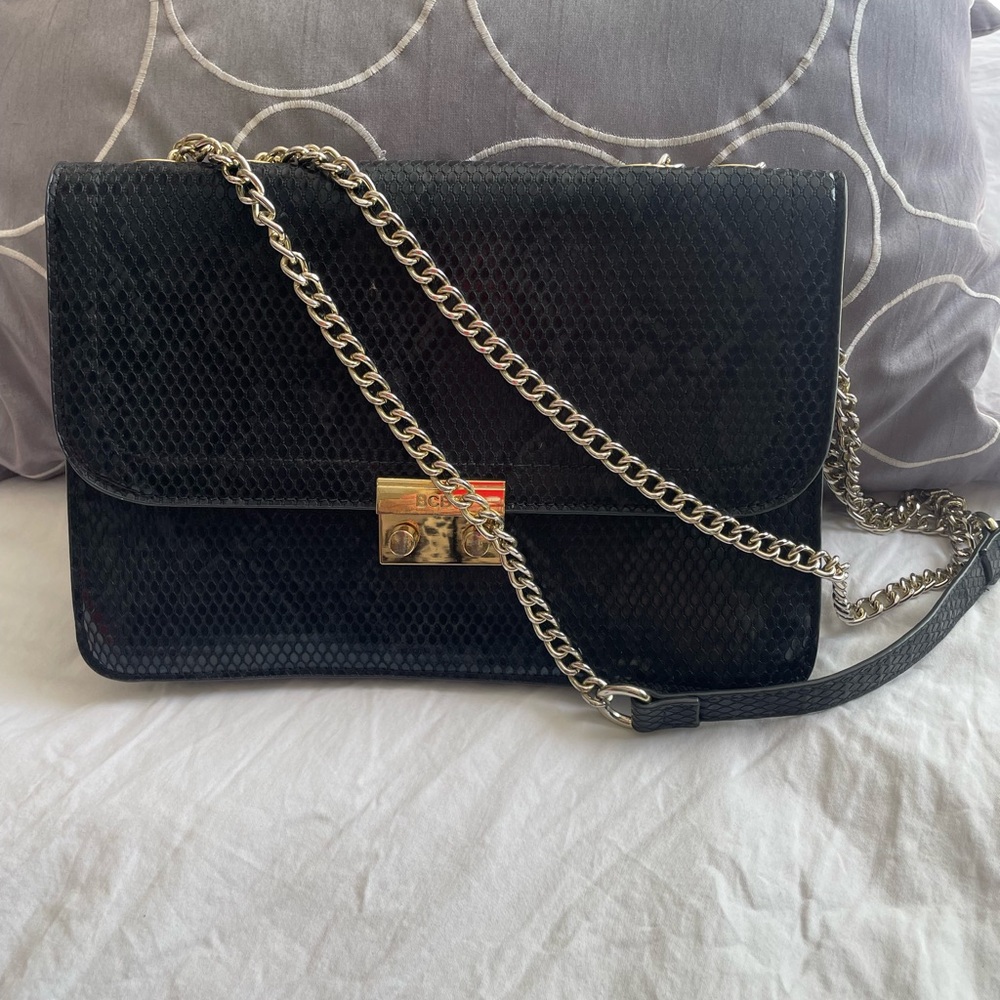 BCBG Snakeskin Style Chain Shoulder/Cross body Bag